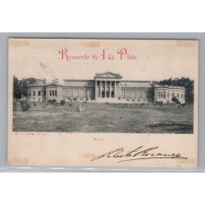 LA PLATA ANTIGUA TARJETA POSTAL MUSEO 1901